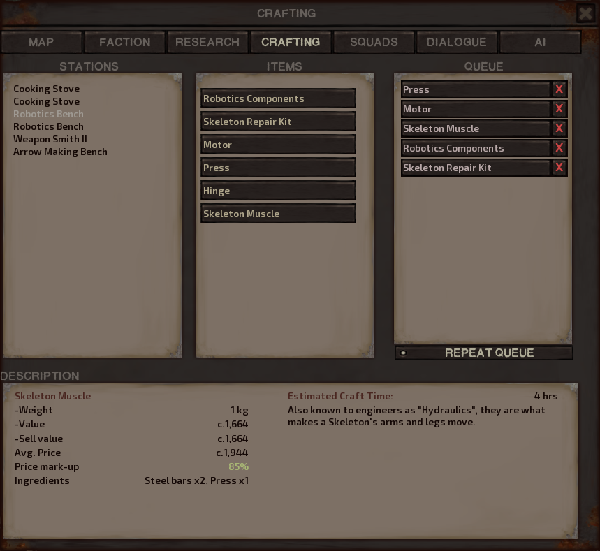 Making money with skeleton repair kits kenshi